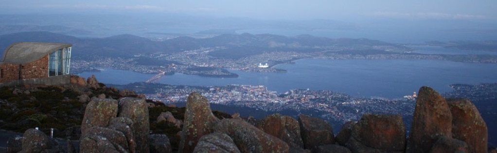 Hobart from Mount Wellington, photo by Krey Price